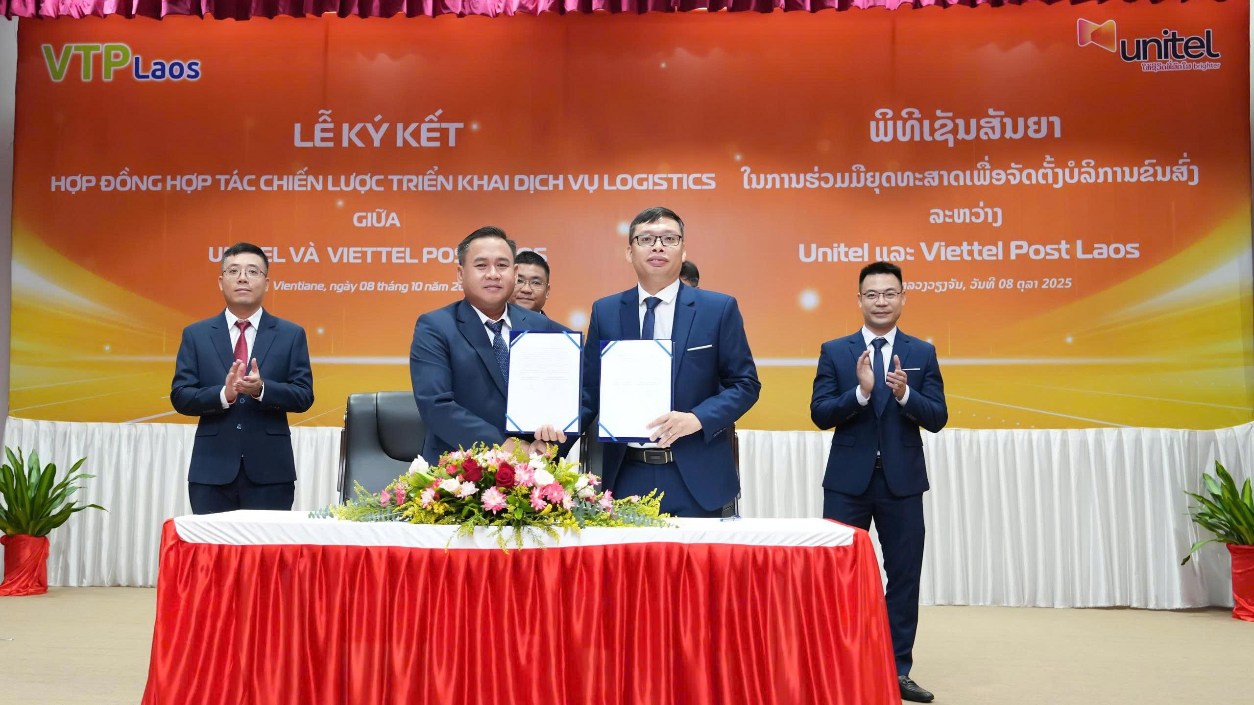 Viettel Post Lào và Unitel hợp tác mở đường cho đầu tư logistics tại Lào