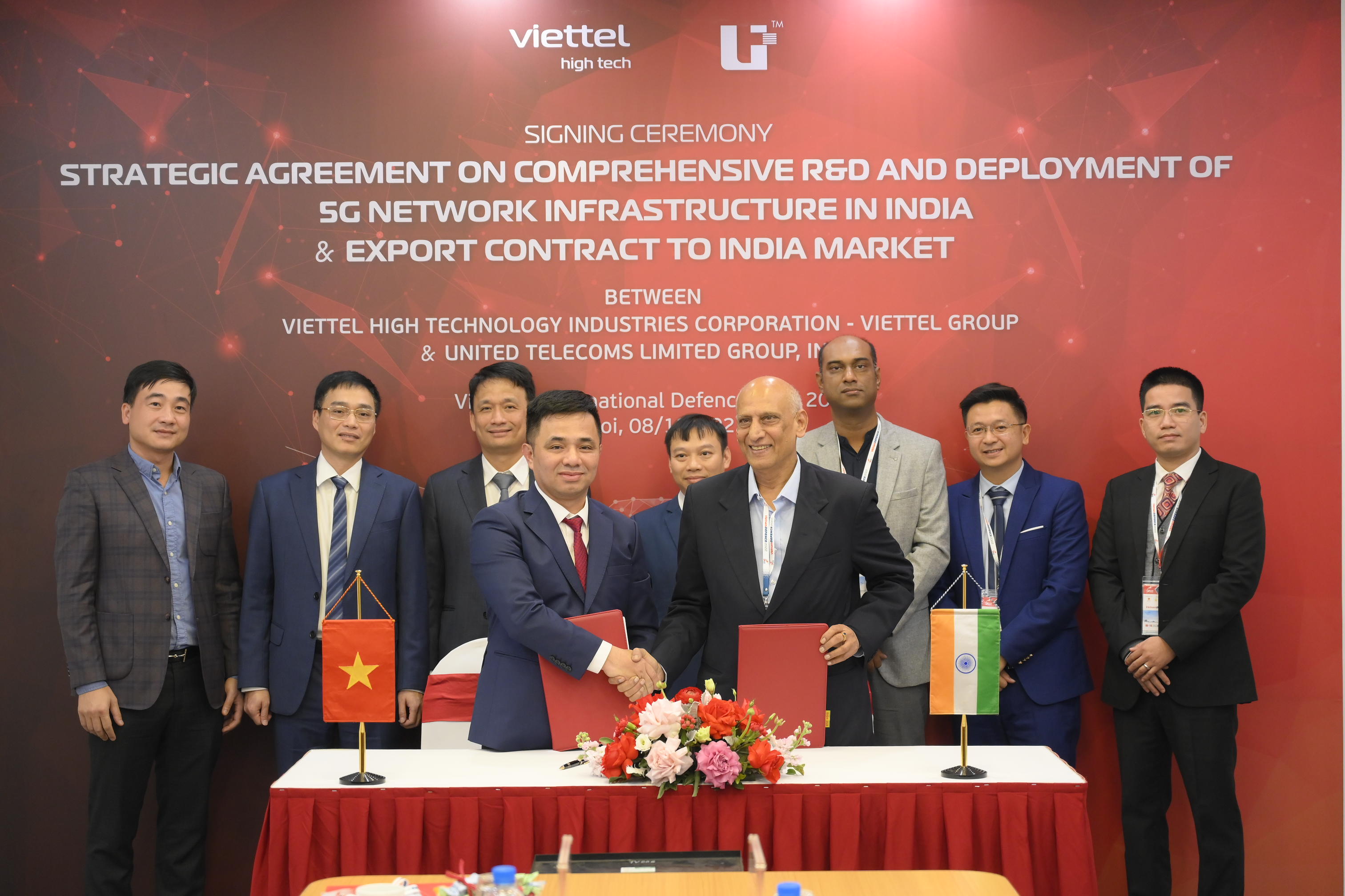 Viettel High Tech và UTL Group-Ấn Độ thống nhất Thỏa thuận Hợp tác triển khai thử nghiệm mạng 5G tại Ấn Độ và ký Hợp đồng xuất khẩu IP Router